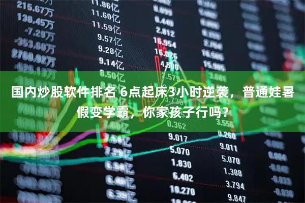 国内炒股软件排名 6点起床3小时逆袭，普通娃暑假变学霸，你家孩子行吗？